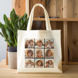 Bolso De Tela Gigante Collage de fotos de Instagram con 9 fotos<br><div class="desc">Una simple cuadrícula de 9 cuadrados que puedes cargar tus fotos. ¡Usa tus fotos sin marcos en esta! Añade tus fotos e instantáneas favoritas a esta tira para un divertido guardián de la memoria. Una forma artística de mostrar tus mejores fotos para compartir fotos.</div>