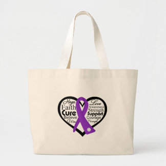 Bolso De Tela Gigante Collage de la Cinta Cística de Fibrosis Cardíaca