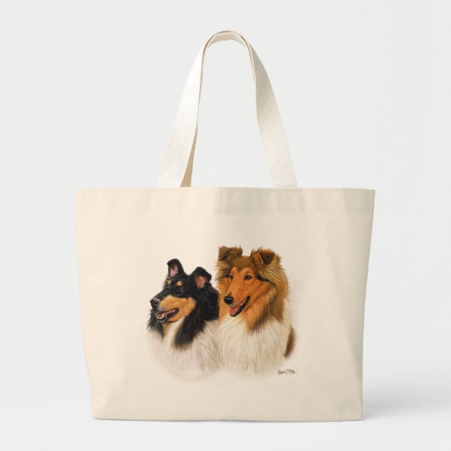Bolso De Tela Gigante Collie áspero (Frente)