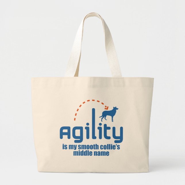 Bolso De Tela Gigante Collie liso (Frente)