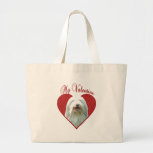 Bolso De Tela Gigante Collie Valentine con barba