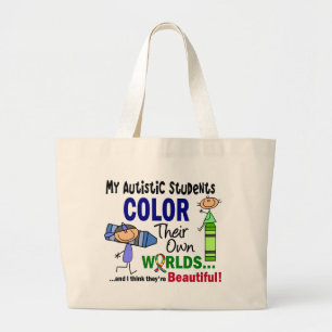 Bolso De Tela Gigante COLOR del autismo SUS PROPIOS estudiantes de los