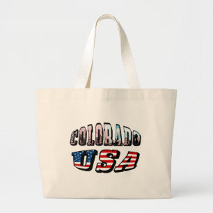 Bolso De Tela Gigante Colorado Picture and USA Text