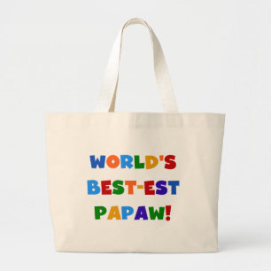 Bolso De Tela Gigante Colores brillantes Mejores camisetas y regalos Pap