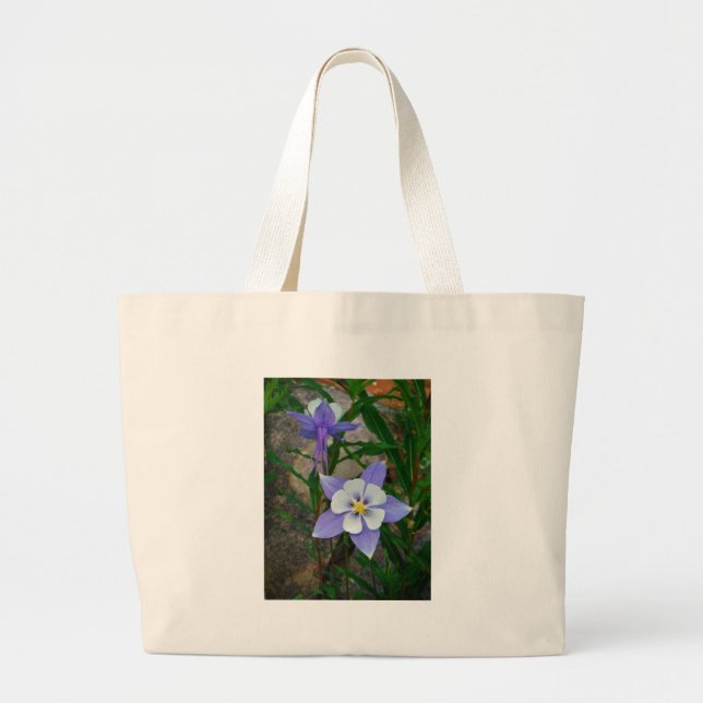 Bolso De Tela Gigante Columbina azul (Frente)