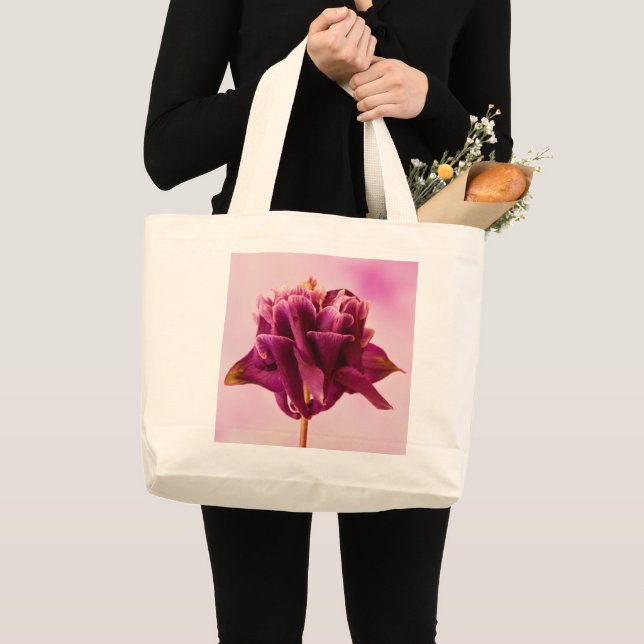 Bolso De Tela Gigante Columbina rosa de Borgoña (Anverso (producto))