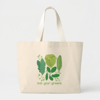 Bolso De Tela Gigante Coma su lechuga mezclada los verdes