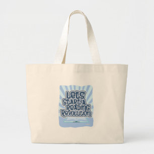 Bolso De Tela Gigante Comenzar un diseño de Bookworm de Revolución de Le