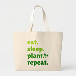 Bolso De Tela Gigante Comer la planta de sueño repetidamente jardinera L