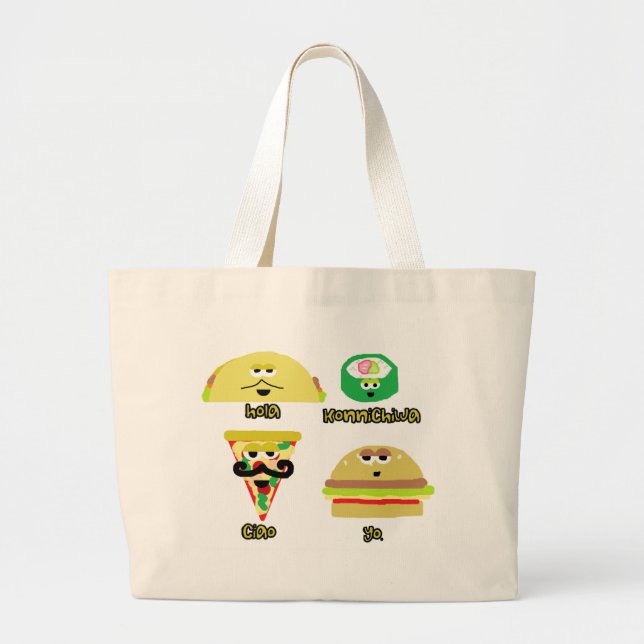 Bolso De Tela Gigante Comida que habla (Frente)