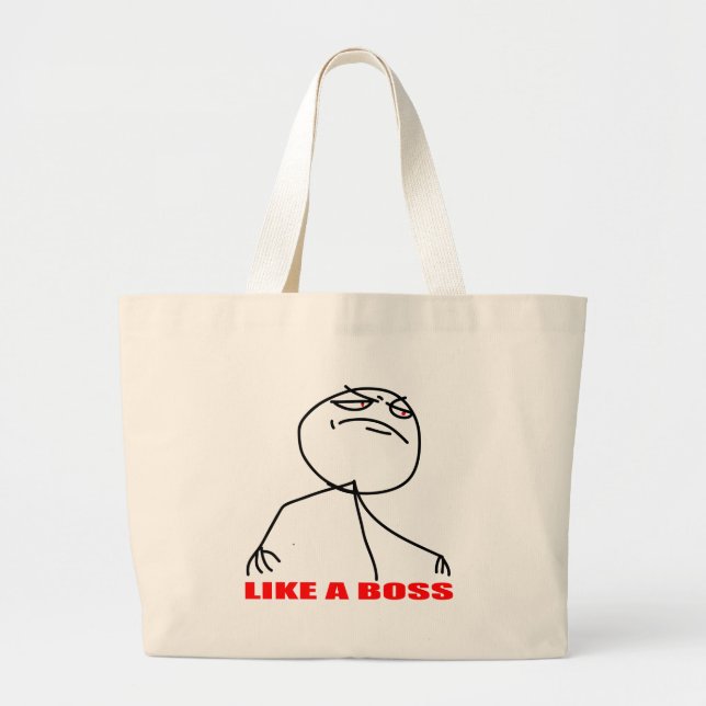 Bolso De Tela Gigante como un jefe de la cómic meme (Frente)
