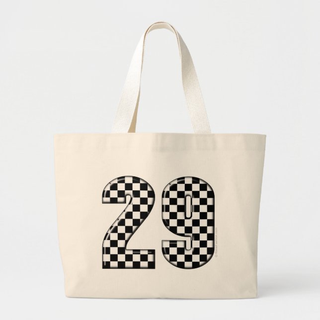 Bolso De Tela Gigante competir con el número 29 (Frente)