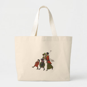 Bolso De Tela Gigante Compras Navideñas Clásicas Diversión Familiar