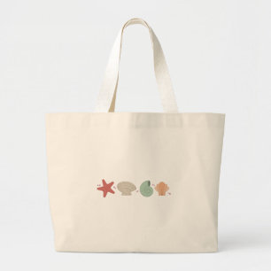 Bolso De Tela Gigante conchas marinas