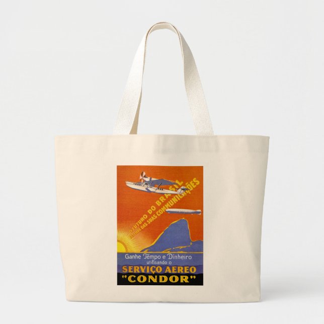 Bolso De Tela Gigante Condor ~ Servicio Aéreo de Brasil (Frente)