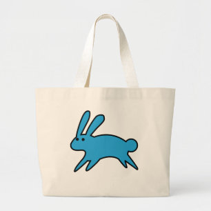 Bolso De Tela Gigante Conejito azul en ejecución