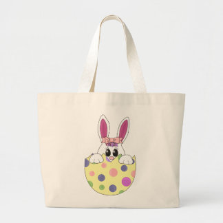 Bolso De Tela Gigante Conejito de pascua en huevo