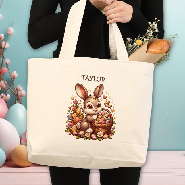 Bolso De Tela Gigante Conejo de conejo de pascua personalizado (Subido por el creador)