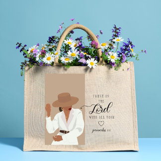 Bolso De Tela Gigante Confianza en la mujer cristiana del Señor