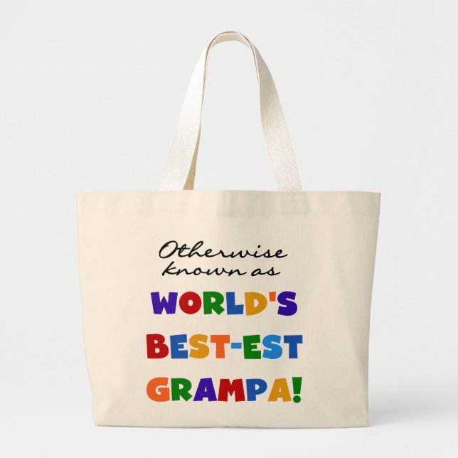 Bolso De Tela Gigante Conocidas como las mejores camisetas Grampa (Frente)