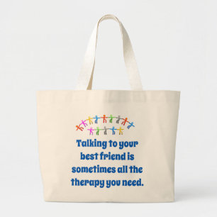 Bolso De Tela Gigante Conversar con tu mejor amigo - Cita de amistad