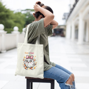 Bolso De Tela Gigante Coquette Ghost Trick o Trek