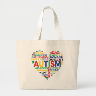 Bolso De Tela Gigante corazon autismo