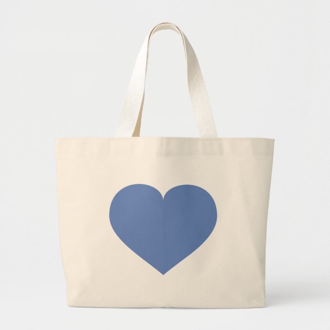 Bolso De Tela Gigante Corazón azul para bebés (Frente)