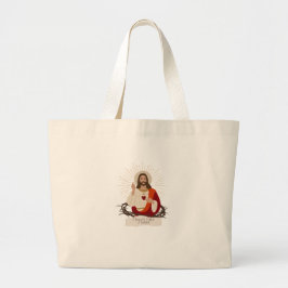 Bolso De Tela Gigante Corazón Como Jesús 
