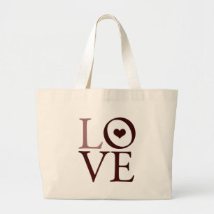 Bolso De Tela Gigante corazón de amor