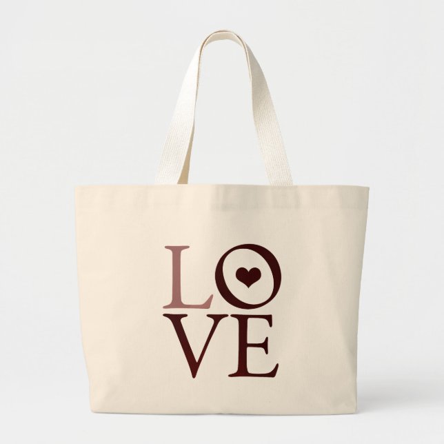 Bolso De Tela Gigante corazón de amor (Frente)