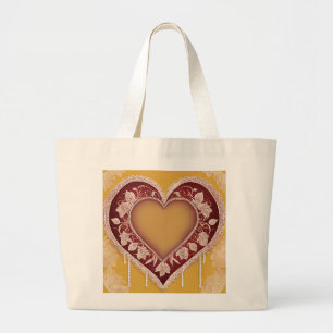 Bolso De Tela Gigante Corazón de encaje arte de IA