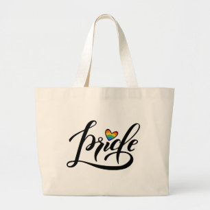 Bolso De Tela Gigante Corazón de guion de orgullo