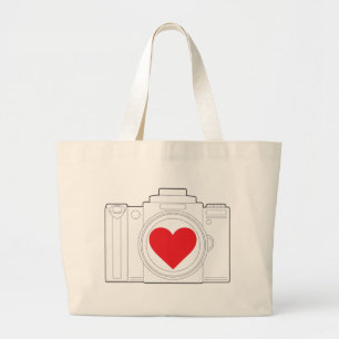 Bolso De Tela Gigante Corazón de la cámara
