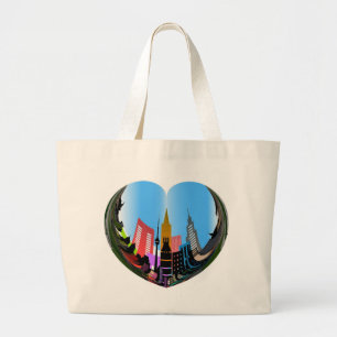 BOLSO DE TELA GIGANTE CORAZÓN DE LA CIUDAD