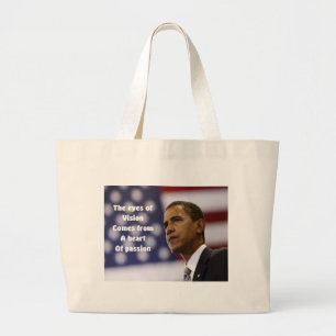 Bolso De Tela Gigante Corazón de la pasión de Barack Obama