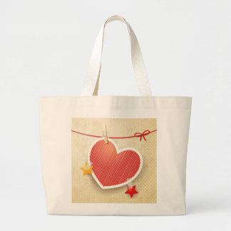 Bolso De Tela Gigante Corazón de papel