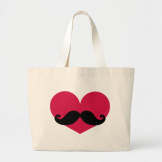 Bolso De Tela Gigante Corazón del bigote