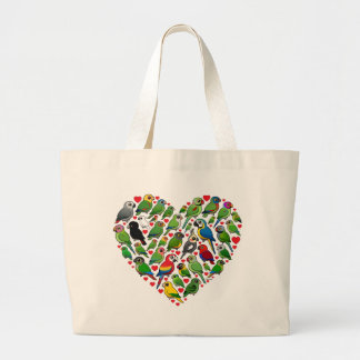 Bolso De Tela Gigante Corazón del loro