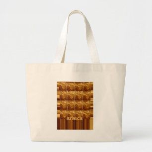 Bolso De Tela Gigante Corazón dorado de África