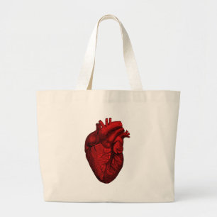 Bolso De Tela Gigante Corazón humano anatómico