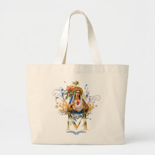 Bolso De Tela Gigante Corazón inmaculado de Maria