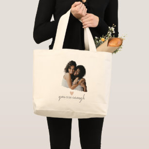 Bolso De Tela Gigante Corazón minimalista de Rubor - Eres suficiente -