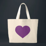 Bolso De Tela Gigante Corazón morado<br><div class="desc">Esta bolsa de tocador tiene un corazón morado.</div>