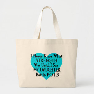 Bolso De Tela Gigante Corazón/Nunca Sabía... Hija... P.O.T.S.