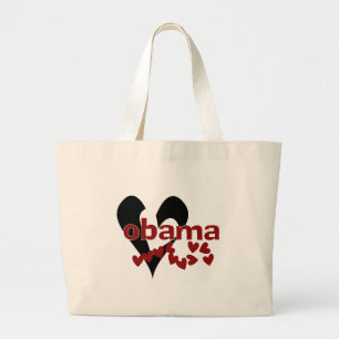 Bolso De Tela Gigante Corazón Obama
