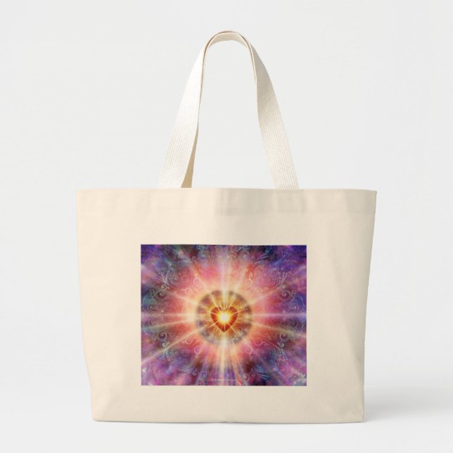 Bolso De Tela Gigante Corazón radiante (Frente)