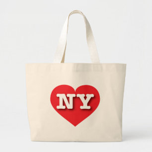 Bolso De Tela Gigante Corazón Rojo de Nueva York - Amo a NY