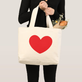 Bolso De Tela Gigante Corazón rojo grande