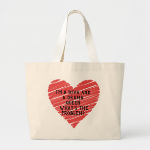 Bolso De Tela Gigante Corazón rojo romántico